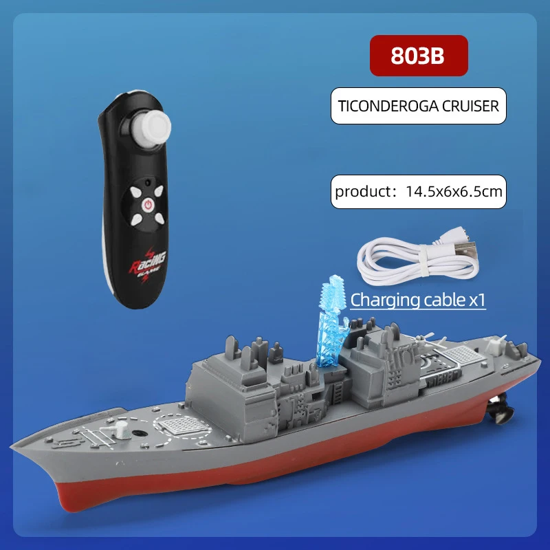 Barcos de Controle Remoto, Brinquedos Infantis, Modelos de Navios de Guerra Simulados, Presentes para Crianças MDUG
