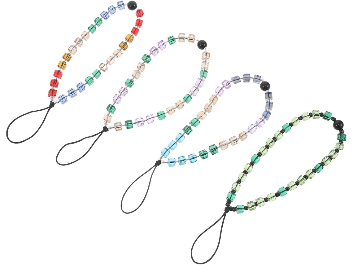 Pulseira Leve Com Corrente Para Celular De 4 Peças Com Miçangas