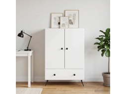 Vidaxl Buffet Branco Brilhante 66 X 34,5 X 95 Cm Derivados De Madeira