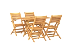Maison Exclusive - 5 Pcs Conjunto De Jantar P/ Jardim Madeira De Teca Maciça
