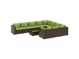 Garden Sofa Set, Garden Sofa Sets Vidaxl Marrom Rattan / Vime (n/a)