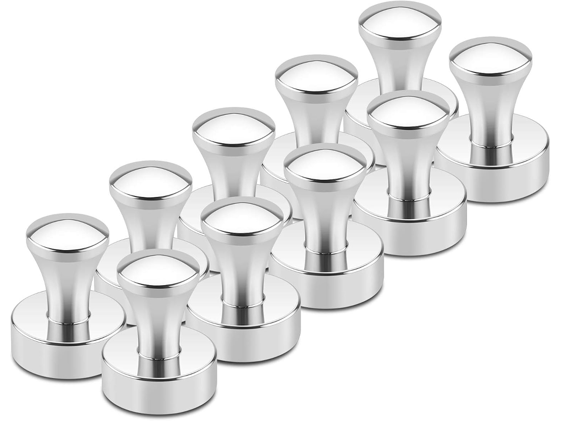 10 Ímanes Aço Inox Para Quadros