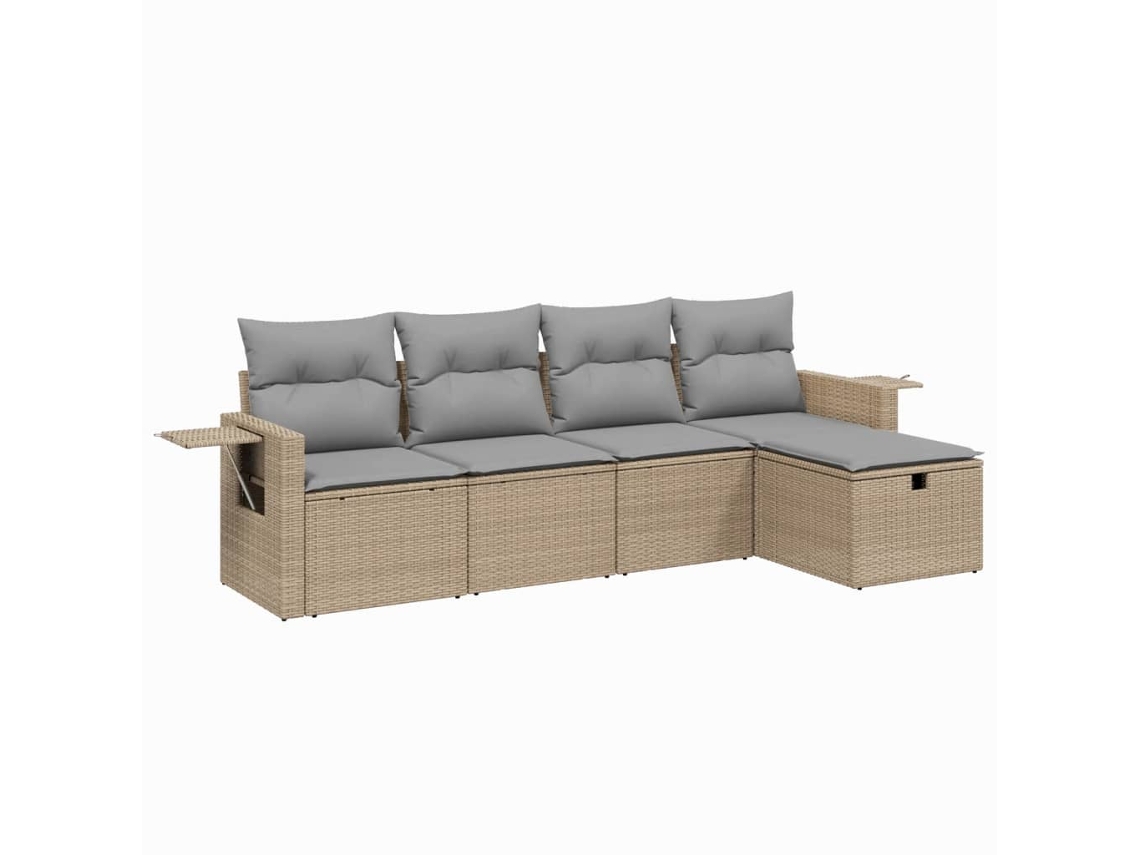 Garden Sofa Set, Garden Sofa Sets Vidaxl Bege Rattan / Vime (n/a)