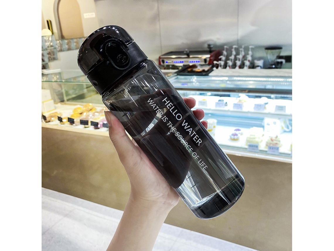 Garrafa de Água Esportiva Reutilizável de 780 Ml com Tampa Resistente a Impactos e Alça Anti vazamento. MDUG (preta)