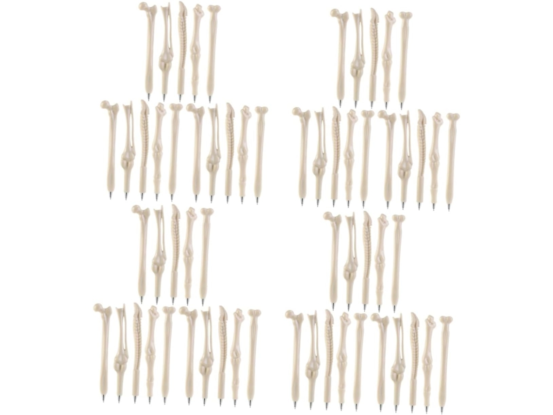 Conjunto De 4 Canetas Esferográficas Criativas Stobok Em Formato Osso,