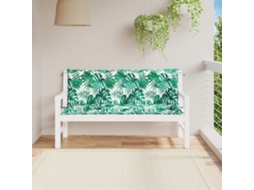 Vidaxl Almofadões Banco Jardim 2 Pcs 150x50x7 Cm Oxford Padrão Folhas