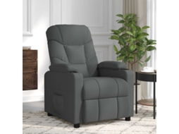 Vidaxl Poltrona De Massagens Tecido Cinzento-escuro