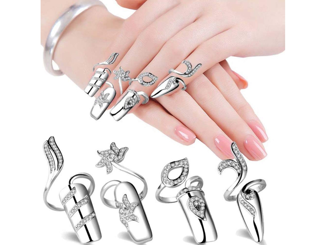 1 Peça de Anel para Unhas 4 Peças no Conjunto Veja a Nota para Detalhes