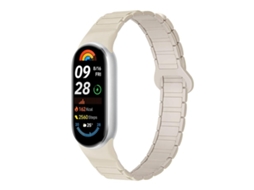 Bracelete para Xiaomi Smart Band 10/9/8 Silicone Magnético com Três Esferas Luz de Estrela Branca XIAOMOYU