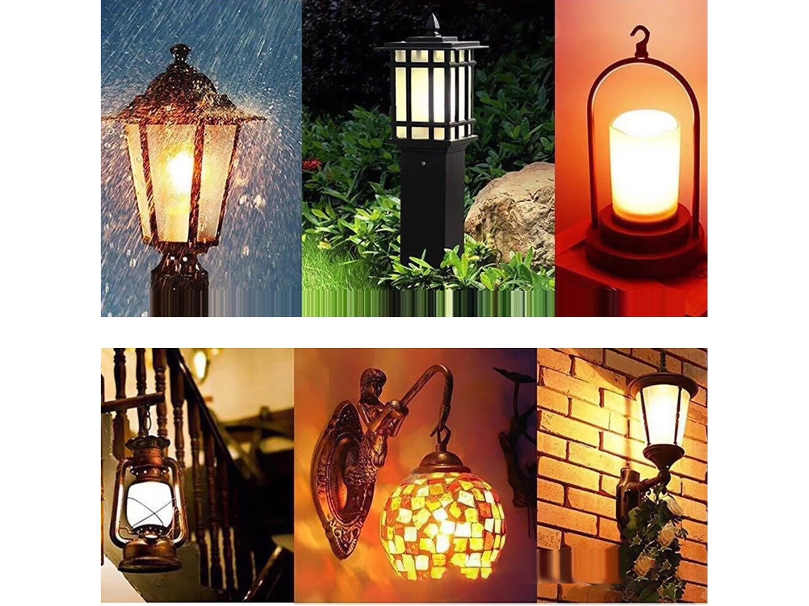 Lâmpada Led de Chama Flickering E27 Smd2835 3 Modos | S/MARCA