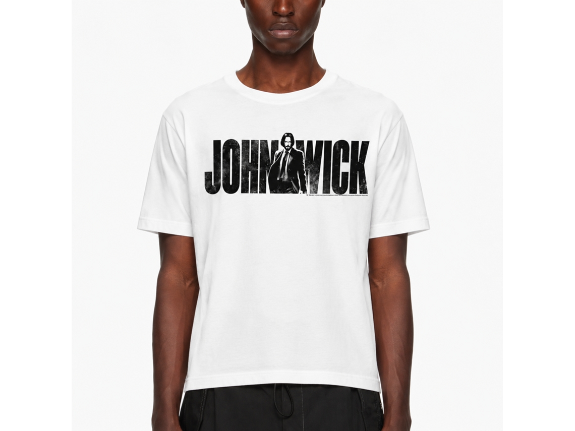 Rockinstone John Wick With Name White Adult T-shirt Size:l