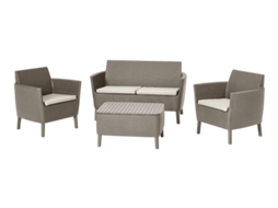 KETER 253221 Conjunto de Exterior de 4 Lugares Salemo Capuccino