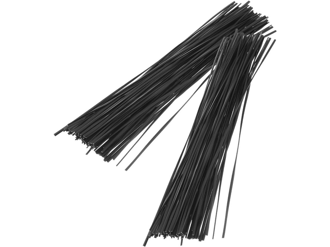 1000 Unidades De Abraçadeiras De Arame Para Jardinagem Em Pvc Preto, Resistentes E Duráveis.