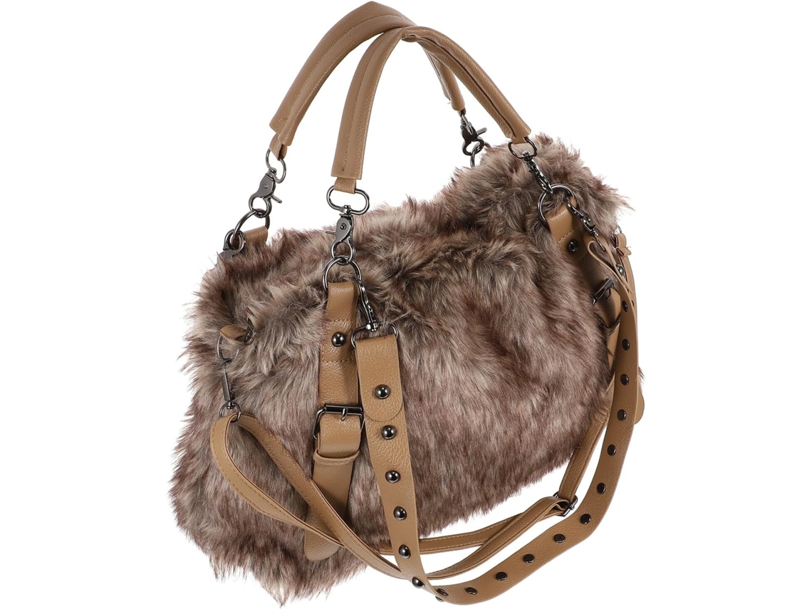 Bolsa De Pelúcia Grande, Portátil, Para Ombro, Com Estojo Para Guardar Objetos.