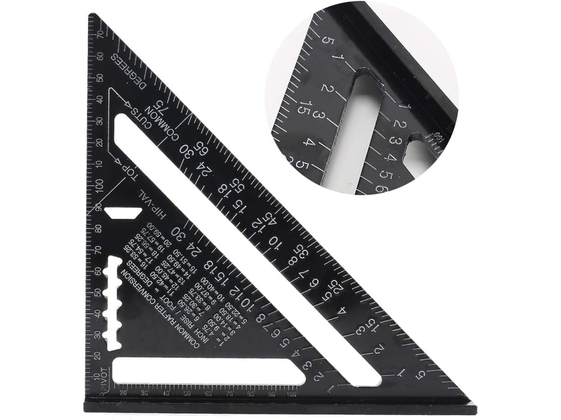Transferidor Triangular De Metal De 7 Polegadas, 185x185, Zqkla Brilvibera