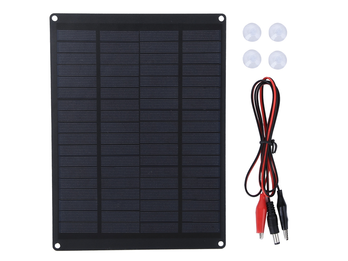 Rebe-painel Solar Portátil De Silício Policristalino 18v 5.5w Com Usb Para Carregamento Ao Ar Livre