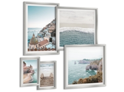 Conjunto De Pinturas Paisagens Litorâneas Cidadezinhas Espelharte (5 Peças)
