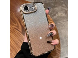 Capa De Tpu Para Iphone 16e - Glitter Degradê De Diamante