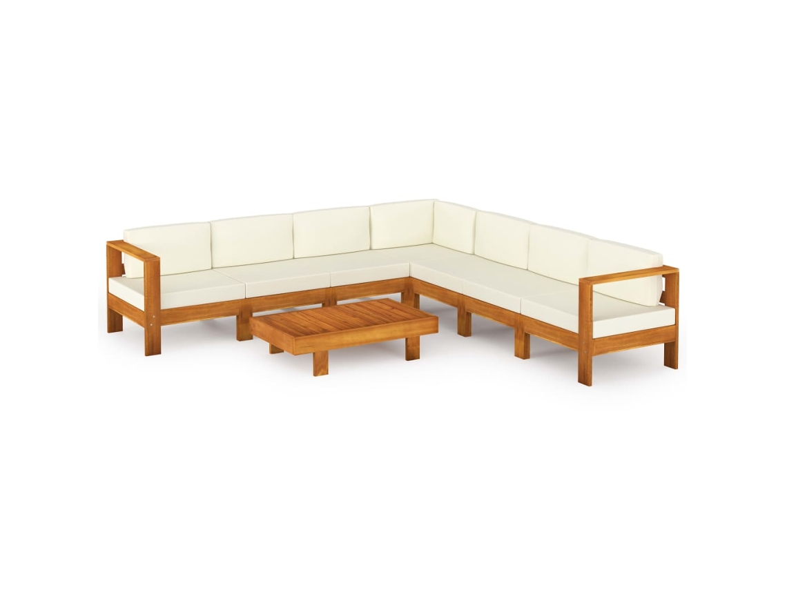 Maison Exclusive - Conjunto De Lounge De Jardim Com 8 Peças E Almofadas 100x60 Cm Madeira De Acácia
