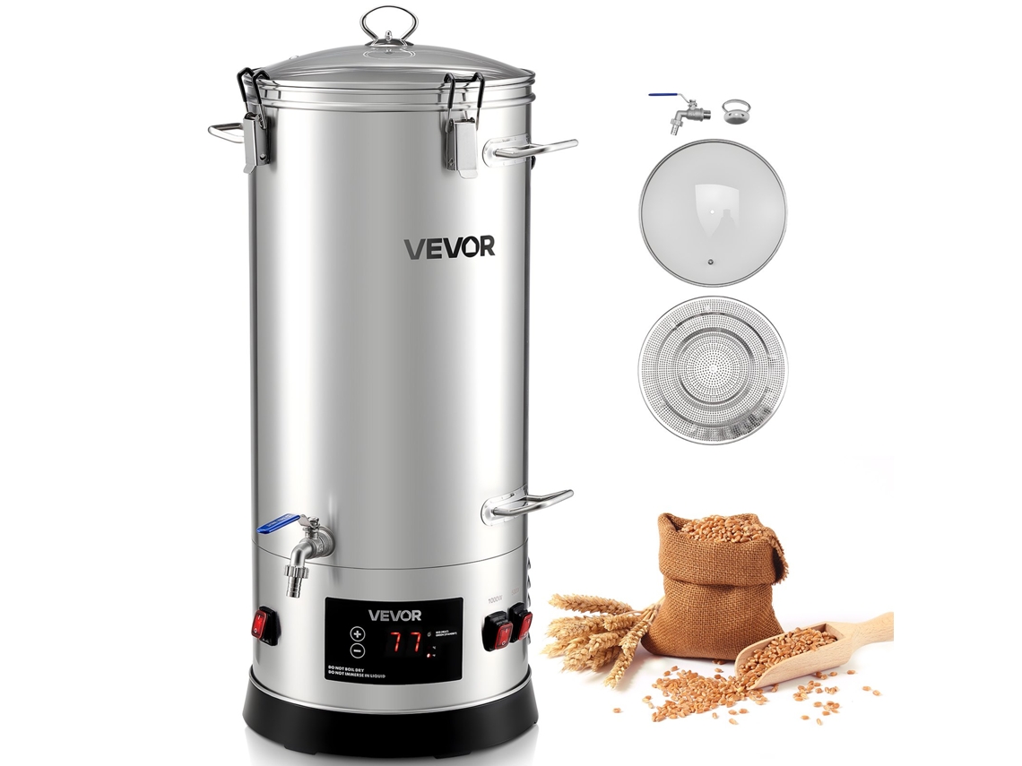 Sistema Elétrico Para Fabricação De Cerveja Panela De Cozimento De 30 Litros Vevor