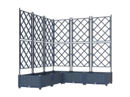 Conjunto 5 Vaso De Jardim Vidaxl Cinzento Polipropileno (120 X 120 X 125,5 Cm)