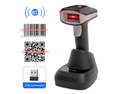 Leitor de Código de Barras 1d/2d/qr Sem Fio com Base de Carregamento e Tela Compatível com Windows Android Linux