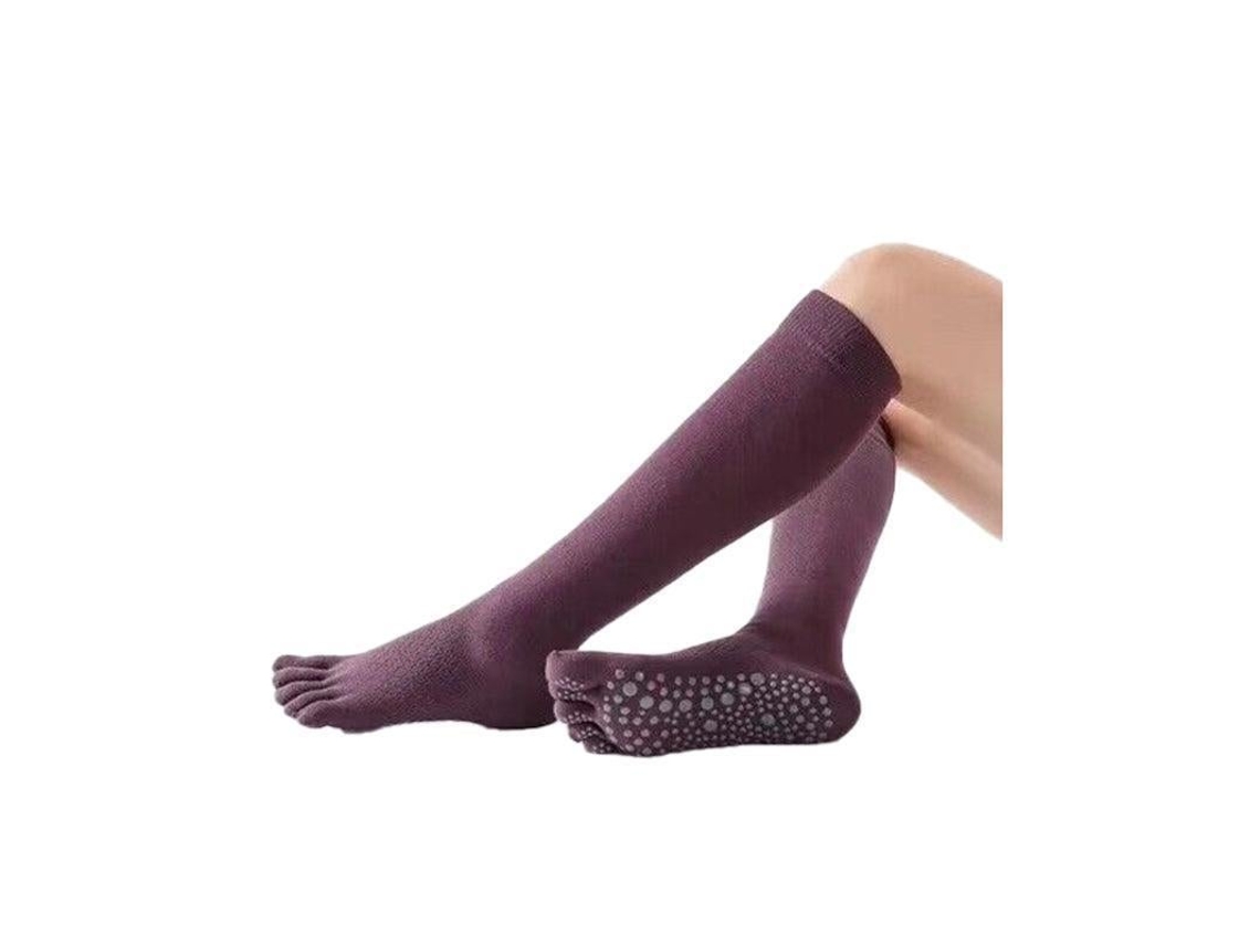 Meias Longas De Massagem Para Pilates E Ioga, Antiderrapantes, Tamanho Médio, Para Mulheres.-aquaforge