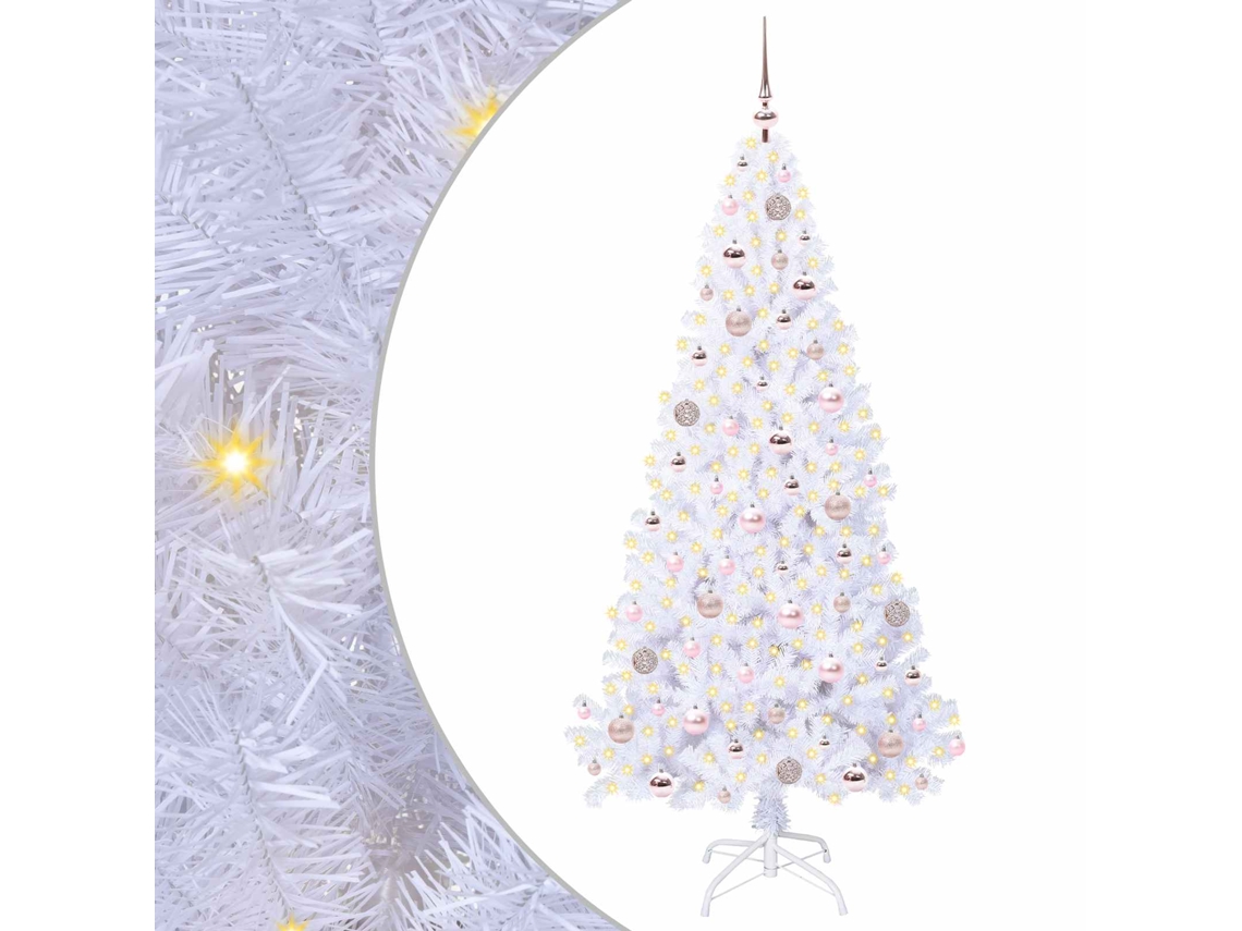 Árvore De Natal Vidaxl Branco Pvc (180 Cm)