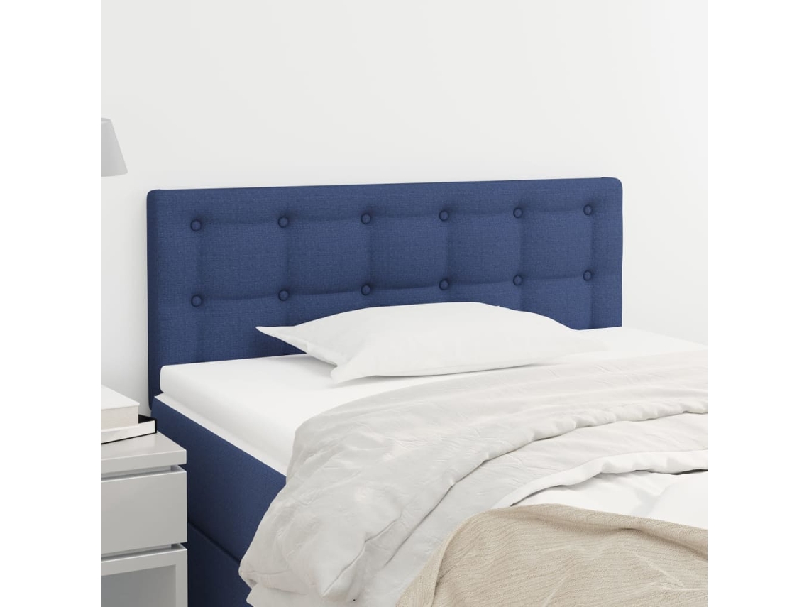 Vidaxl Cabeceira De Cama Tecido 90x5x78/88 Cm Azul