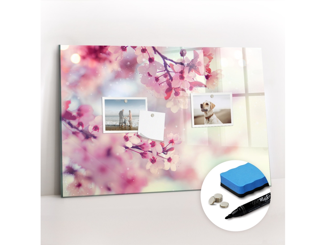 Quadro Magnético Colorido Flores Da Primavera Para A Sala De Estar Espelharte (60x40 Cm)