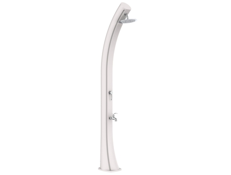 Chuveiro Solar Starmatrix Rioxxl Ss0935xxl Branco Curvo em Polietileno H226 cm Branco. Duche solar branco para o exterior.