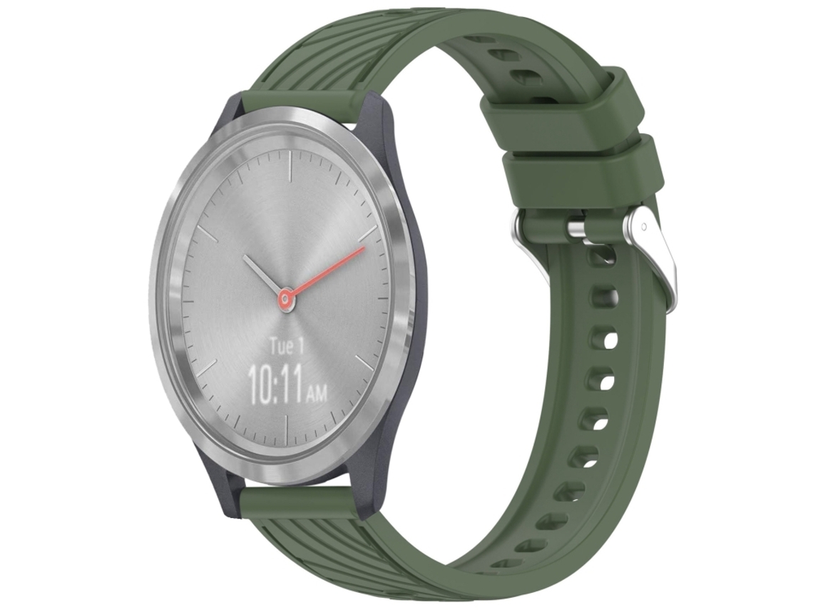 Bracelete Garmin Vivomove 3s Silicone Textura Listrada de 18mm XIAOMOYU