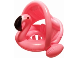 Boia De Piscina Flamingo Baby - Boia De Natação Inflável Para Crianças Com Teto, Assento De Segurança E Flutuação Para Crianças -aquaforge