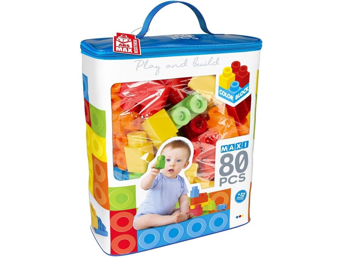 Jogos de Construções COLOR BLOCK (Idade Mínima: 12 Meses - 80 Peças)