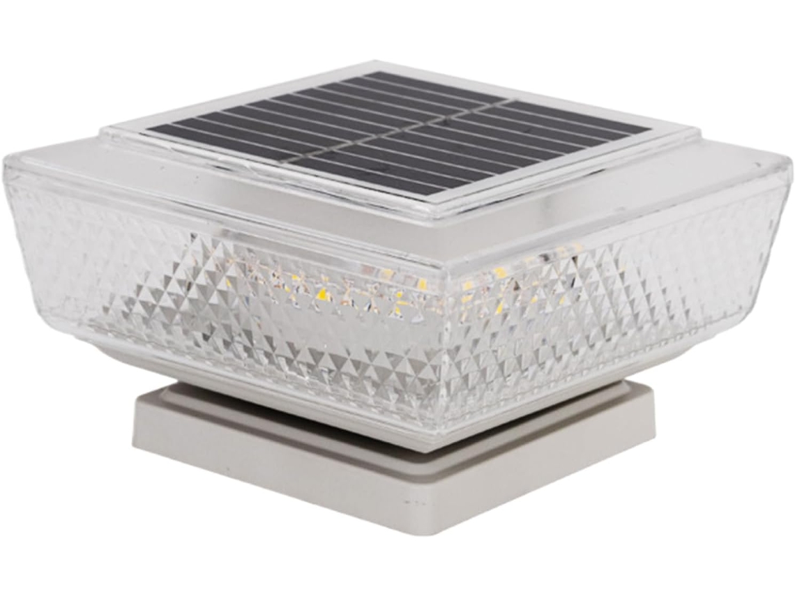 Luminária Solar Genérica Para Poste De Cerca - 2 Peças, À Prova D'água, Para Pátio.