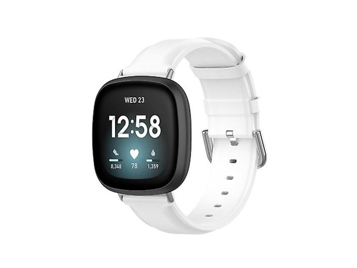 Lurelia Pulseira De Couro Legítimo, Compatível Com Fitbit Versa 4/ Sense 2, Branco