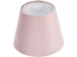 Tambor de Veludo Branco com Revestimento de Tecido, Compatível com E27e14, Cilíndrico Rosa de 17 Cm, Acessório SFUSHOS