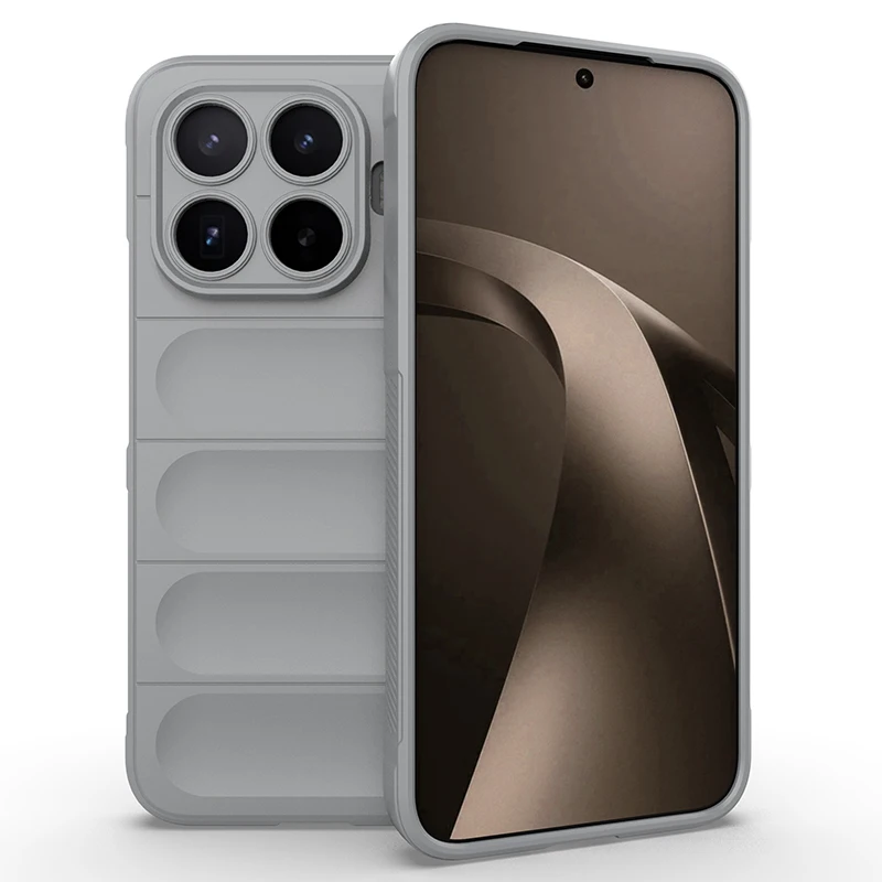 (cinza, Xiaomi 15t Pro) Capa De Celular Em Silicone Macio Fosco À Prova De Choque, Agradável Ao Toque, Resistente A Arranhões E Quedas.