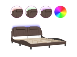 Estrutura de Cama Viana com Led Sem Colchão Cinza 180x200 cm MAISON EXCLUSIVE
