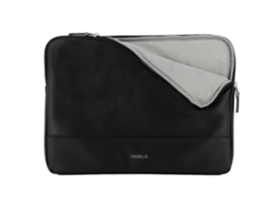 Capa universal para laptop Aquaforge para laptops de até 14 polegadas, capa de couro sintético resistente à água, interior aconchegante, preta