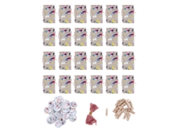 24pcs Sacolas de Natal com Cordão e Grampos para Doces e Presentes Estilo Elk