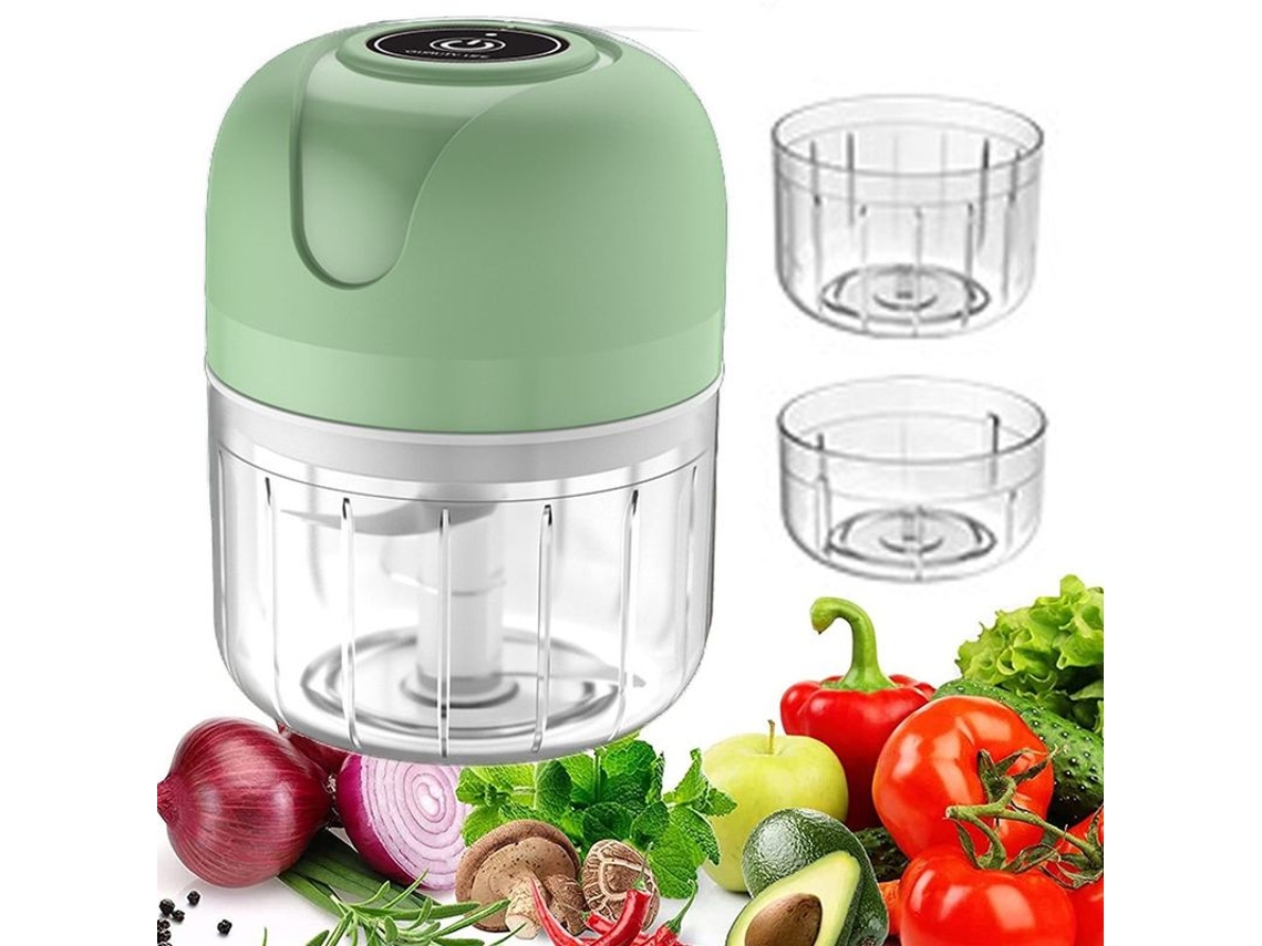 Mini Processador De Alimentos Elétrico, Carregamento Usb, Mini Elétrico Verde