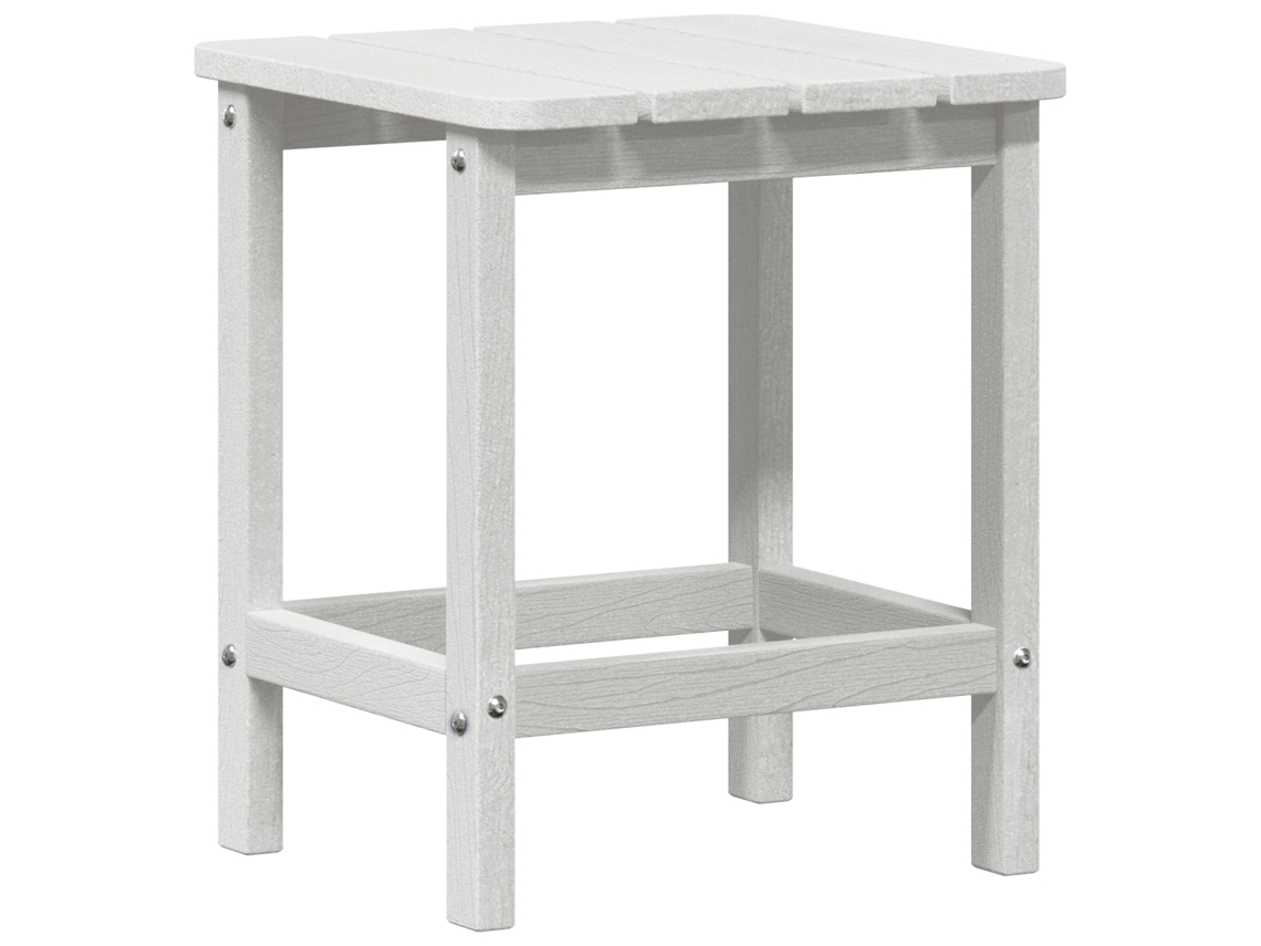 Conjunto 1 Mesa De Exterior Vidaxl Branco Polietileno (38 X 38 X 46 Cm)