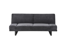 Sofá-cama multifuncional Beliani York em chenille preto (190 x 105 cm)