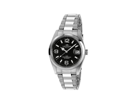 Relógio Unissex Mondia Mi 808 Ss 13bk Oy 38 Mm