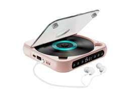 Leitor de CD com Memória, 1200 mAh, Rosa YANYXR