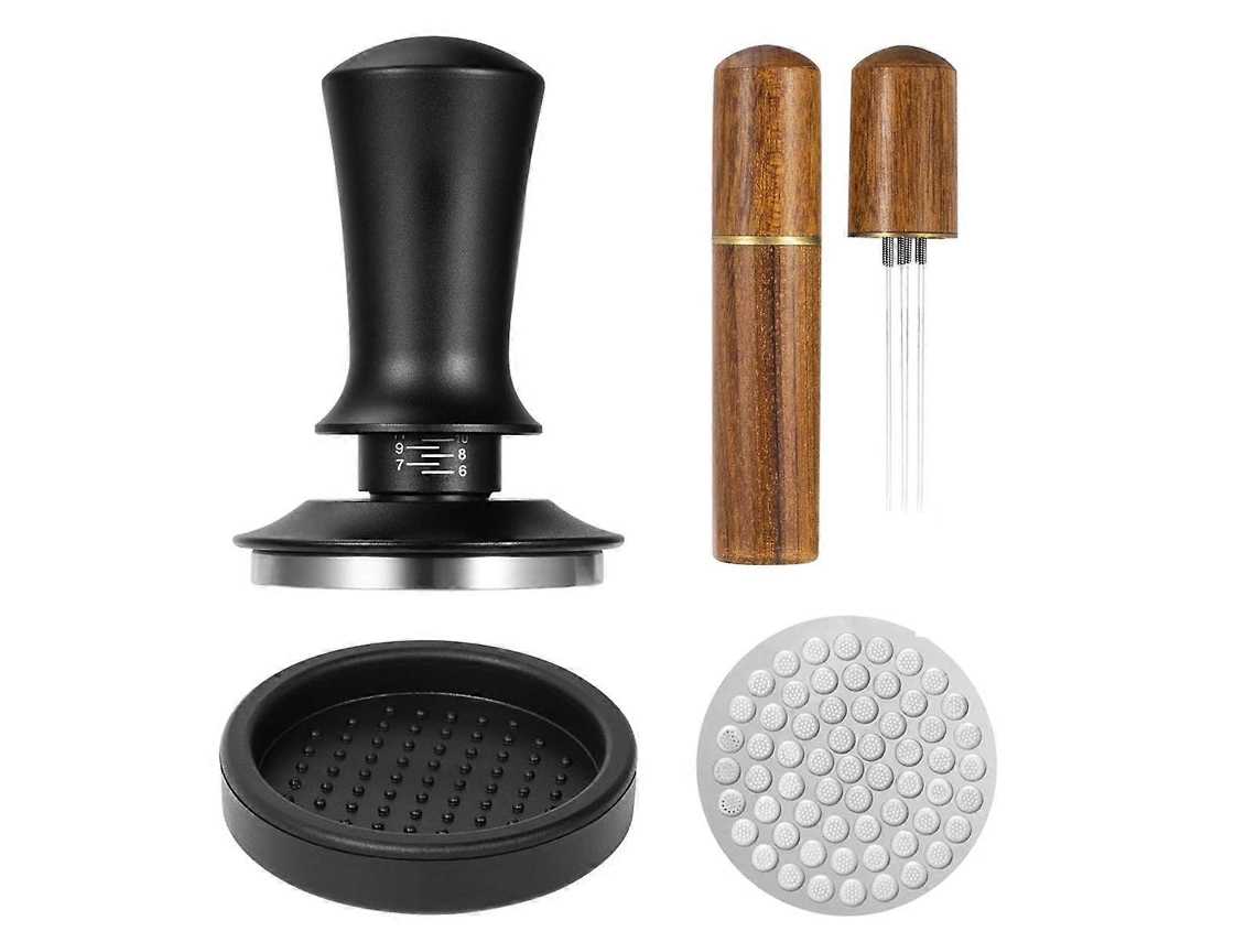 Conjunto De Socador E Agitador Para Café Expresso De 51 Mm, Socador Para Café Expresso Com Base Plana De Aço Inoxidável Com Mola Aquaforge