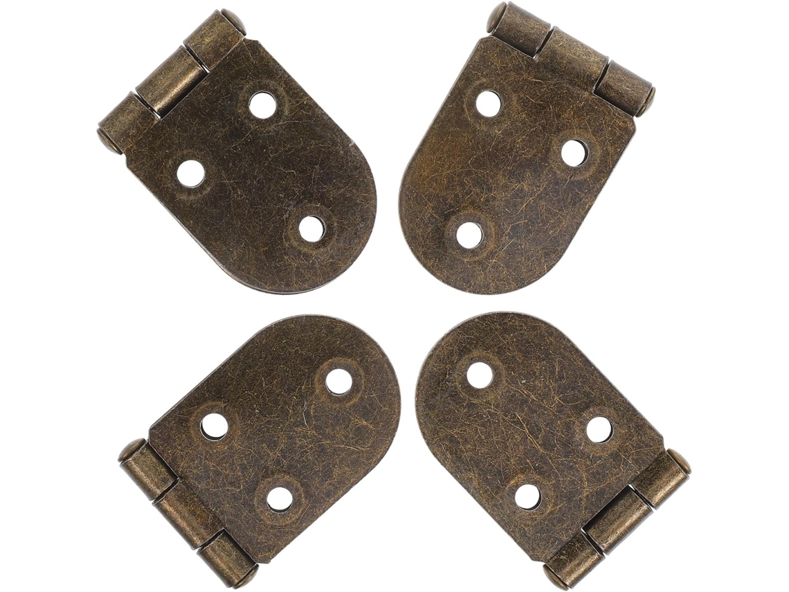 Luxshiny 4 Dobradiças De Aba 180 Graus Com Borda Arredondada Para Portas Armário Na Cor Verde Antigo