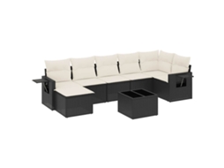 Garden Sofa Set, Garden Sofa Sets Vidaxl Preto Rattan / Vime (n/a)