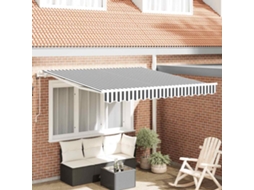 Vidaxl Toldo Retrátil Automático 300x250 Cm Antracite E Branco